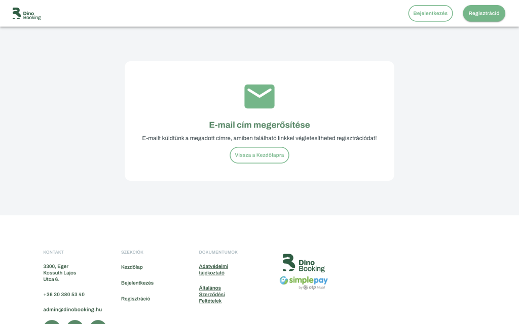 e-mail megerősítés